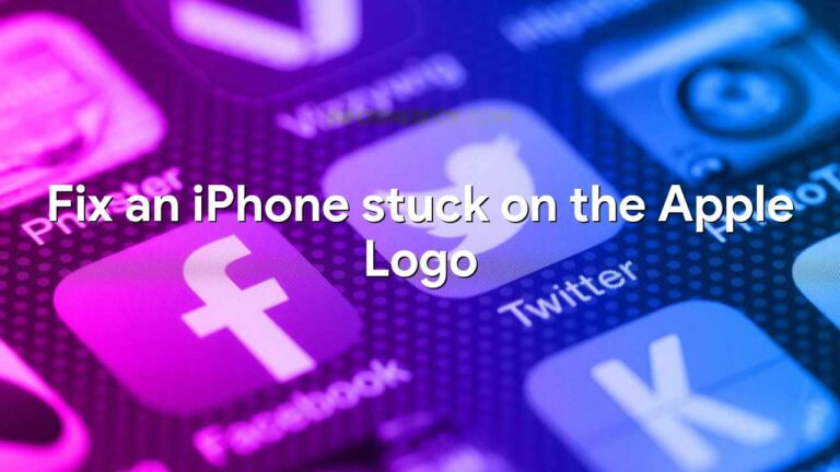 Fix an iPhone stuck on the Apple Logo