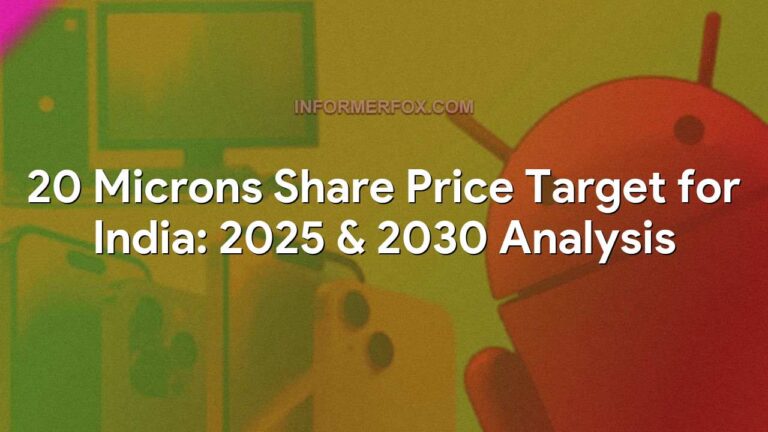 20 Microns Share Price Target for India: 2025 & 2030 Analysis